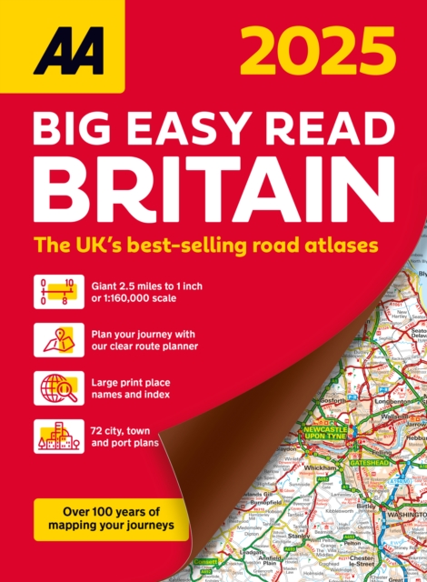 AA Big Easy Read Atlas Britain 2025, Paperback / softback Book