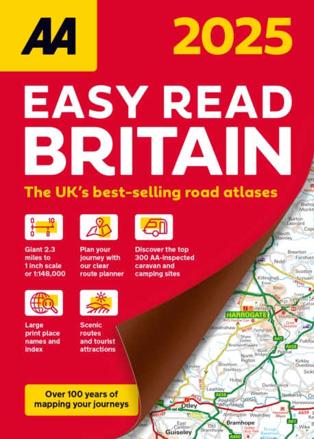 AA Easy Read Atlas Britain 2025, Paperback / softback Book
