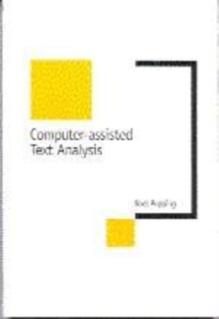 Computer-assisted Text Analysis, Hardback Book
