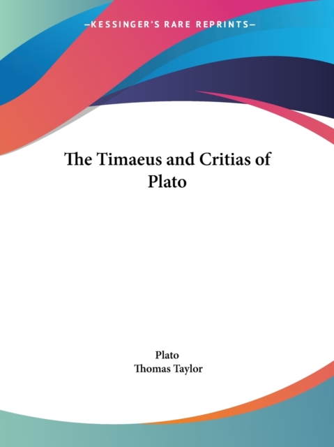 The Timaeus, Paperback / softback Book