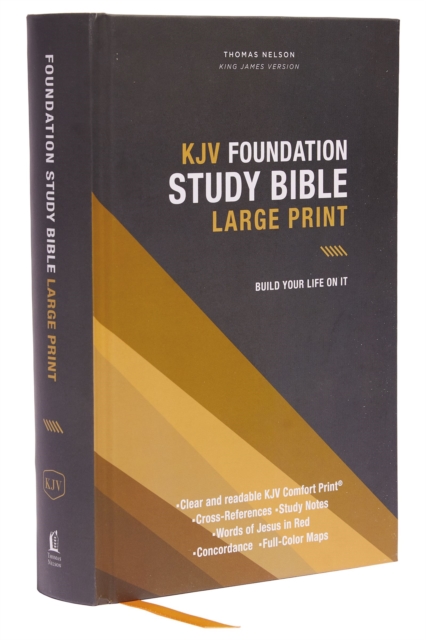 KJV, Foundation Study Bible, Large Print, Hardcover, Red Letter, Thumb Indexed, Comfort Print : Holy Bible, King James Version, Hardback Book