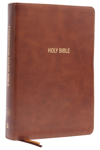KJV, Foundation Study Bible, Large Print, Leathersoft, Brown, Red Letter, Comfort Print : Holy Bible, King James Version, Leather / fine binding Book