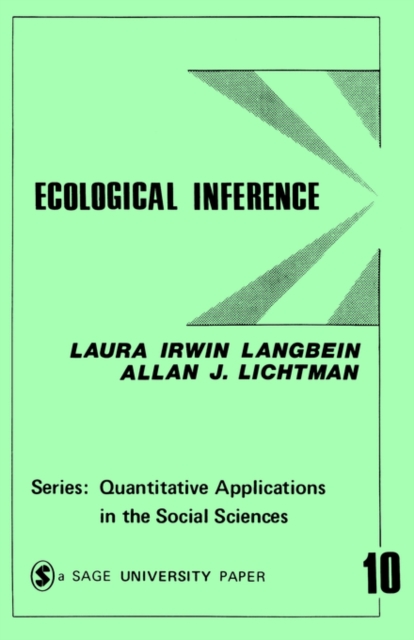 Ecological Inference, Paperback / softback Book