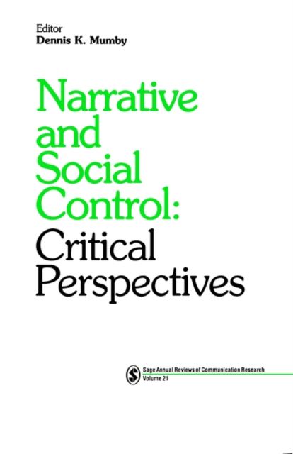 Narrative and Social Control : Critical Perspectives, Paperback / softback Book