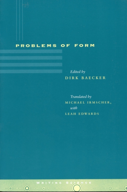 Problems of Form, Hardback Book