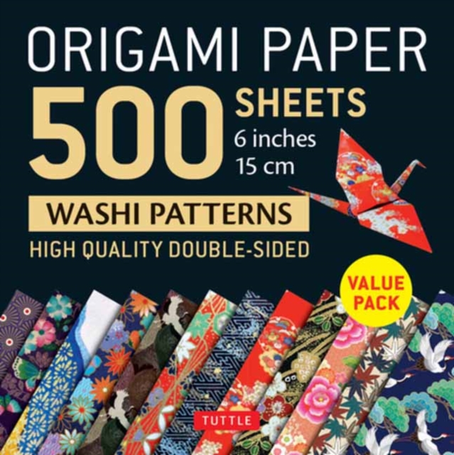 Origami Paper 500 sheets Japanese Washi Patterns 6" (15 cm) : Double-Sided Origami Sheets  with 12 Different Designs (Instructions for 6 Projects Included), Notebook / blank book Book