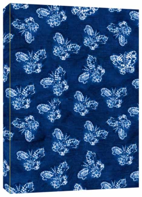 Shibori Indigo Butterflies Dotted Paperback Journal : Blank Notebook with Pocket, Paperback / softback Book