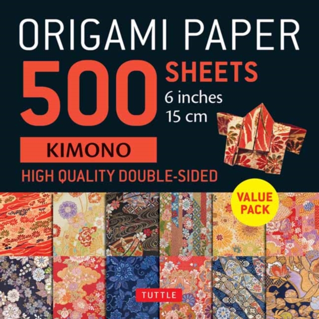 Origami Paper 500 sheets Kimono Flowers 6" (15 cm), Notebook / blank book Book