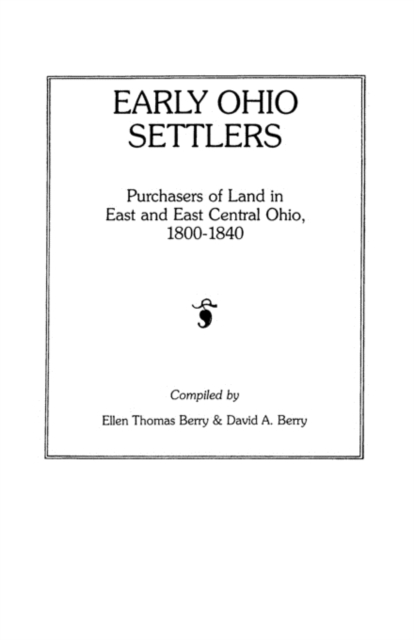 Early Ohio Settlers, Paperback / softback Book