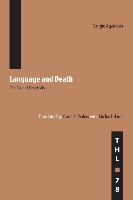 Language and Death : The Place of Negativity, Paperback / softback Book