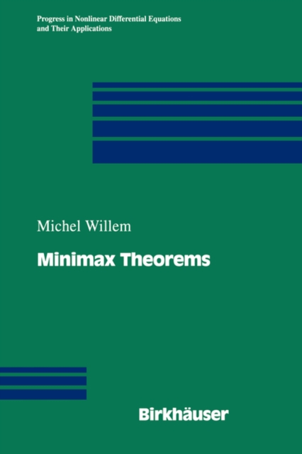 Minimax Theorems, Hardback Book