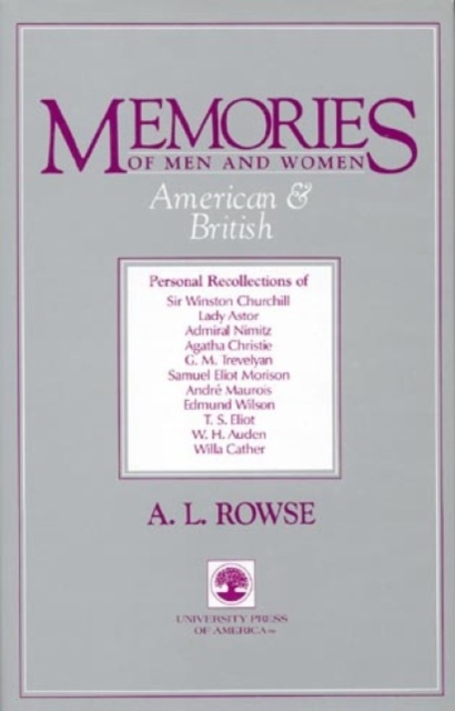 Memories of Men and Women American & British, Hardback Book