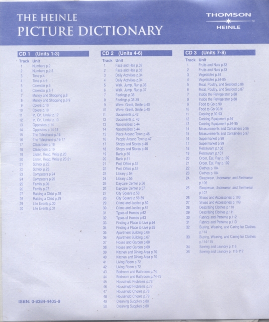 Heinle Picture Dictionary, CD-Audio Book