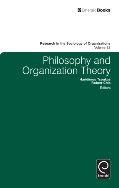 Philosophy and Organization Theory, PDF eBook