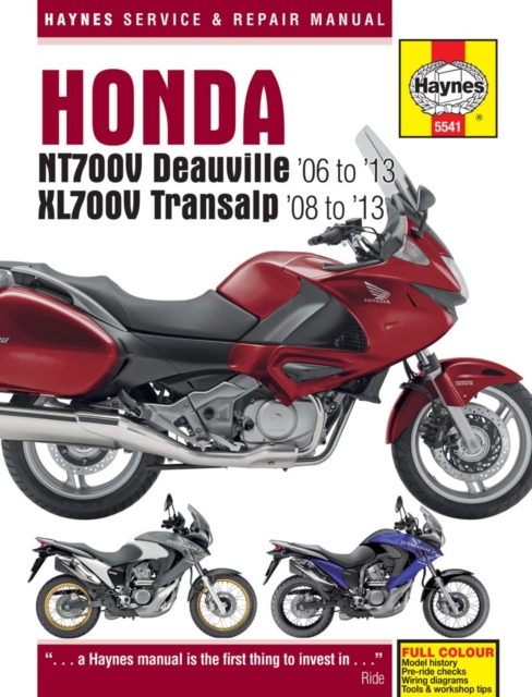 Honda NTV700V Deauville & XL700V Transalp Service and Repair Manual : 2006 to 2012, Hardback Book
