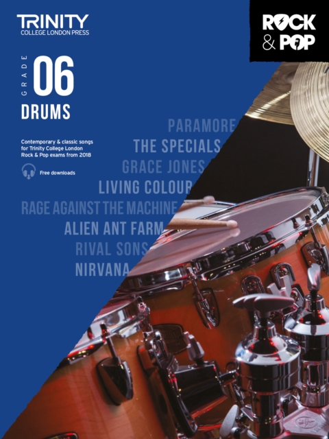 Trinity College London Rock & Pop 2018 Drums Grade 6, Sheet music Book