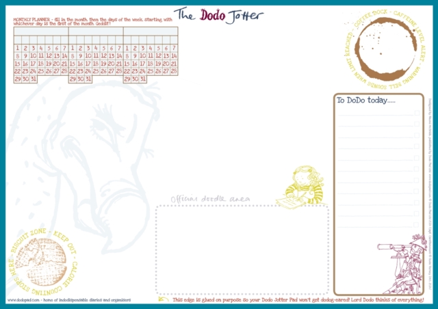 The Dodo Jotter Pad - A3 Desk Sized Jotter-Scribble-Doodle-to-do-List-Tear-off-Notepad, Loose-leaf Book