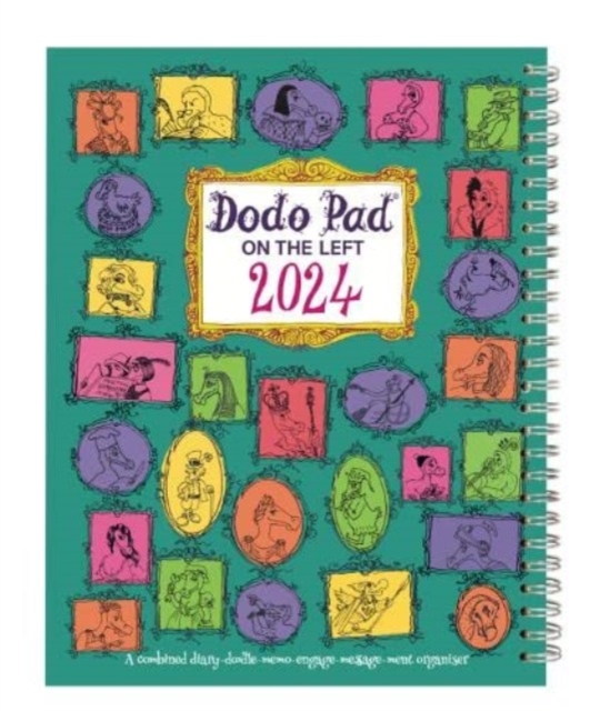 The Dodo Pad ON THE LEFT Desk Diary 2024 - Week to View, Calendar Year Diary : A Diary-Organiser-Planner Book for left handers for up to 5 people/activities. UK made, sustainable, plastic free, Diary Book