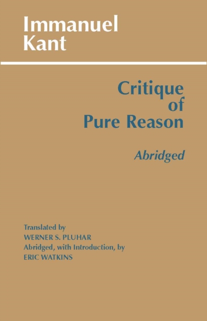 Critique of Pure Reason, Abridged, Paperback / softback Book