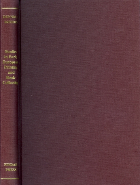 Studies in Early European Printing and Book-Collecting : Selected Studies, Hardback Book