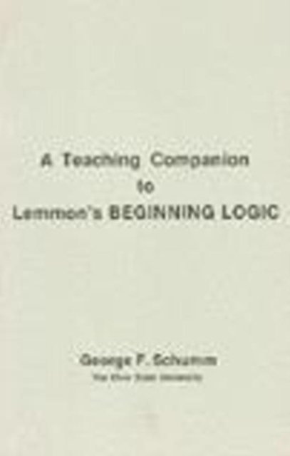 Companion To Lemmon's Beginning Logic, Paperback / softback Book