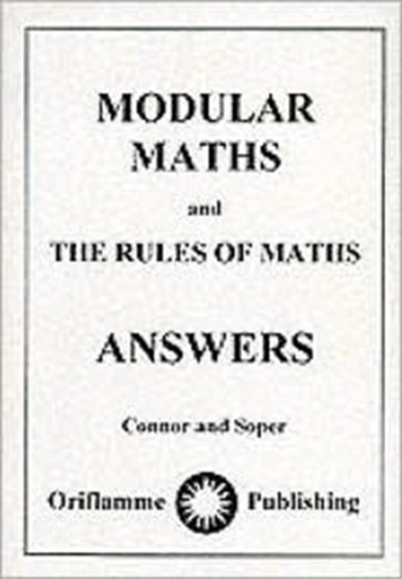 Modular Maths : Answers, Paperback Book