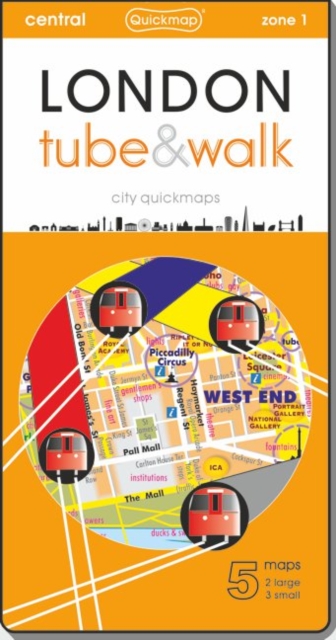 LONDON tube & walk : Attractions by Tube and Walking, Sheet map, folded Book