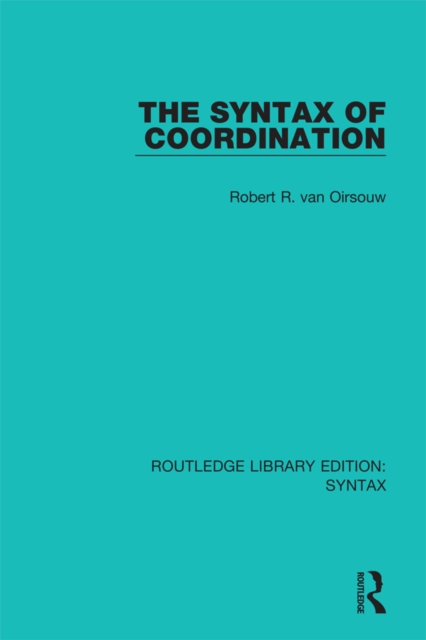 The Syntax of Coordination, PDF eBook