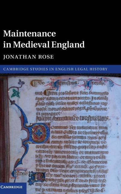 Maintenance in Medieval England, Hardback Book