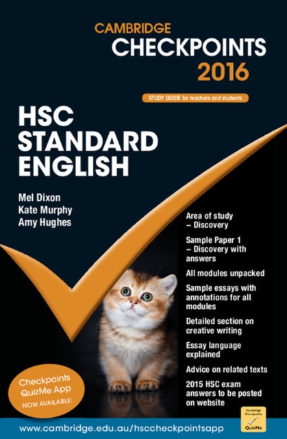 Cambridge Checkpoints HSC Standard English 2016, Paperback / softback Book