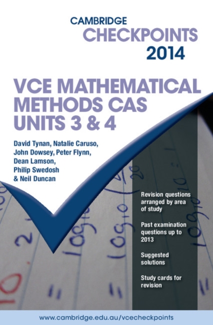 Cambridge Checkpoints VCE Mathematical Methods CAS Units 3 and 4 2014 and Quiz Me More, Mixed media product Book