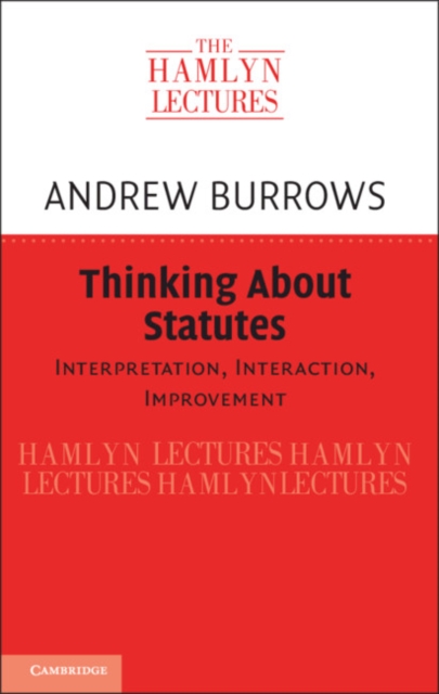 Thinking about Statutes : Interpretation, Interaction, Improvement, PDF eBook