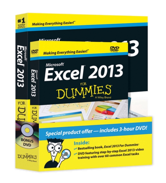 Excel 2013 For Dummies, Book + DVD Bundle, Paperback / softback Book