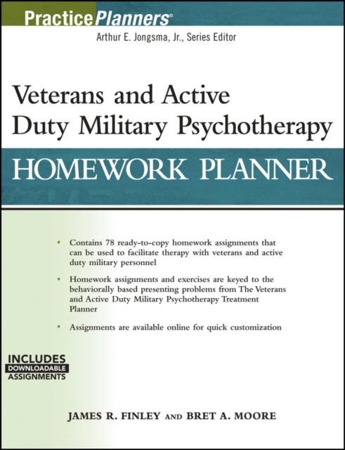 Veterans and Active Duty Military Psychotherapy Homework Planner, (with Download), Paperback / softback Book