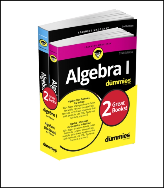 Algebra I For Dummies Book + Workbook Bundle, Paperback / softback Book