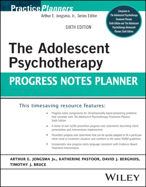 The Adolescent Psychotherapy Progress Notes Planner, PDF eBook