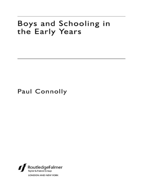 Boys and Schooling in the Early Years, EPUB eBook
