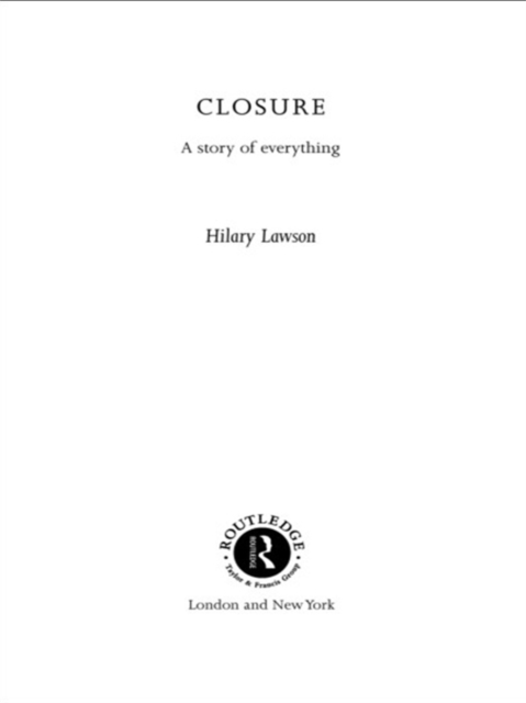 Closure : A Story of Everything, PDF eBook