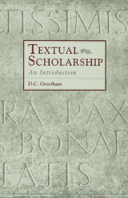 Textual Scholarship : An Introduction, EPUB eBook