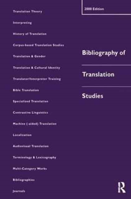 Bibliography of Translation Studies: 2000, Hardback Book