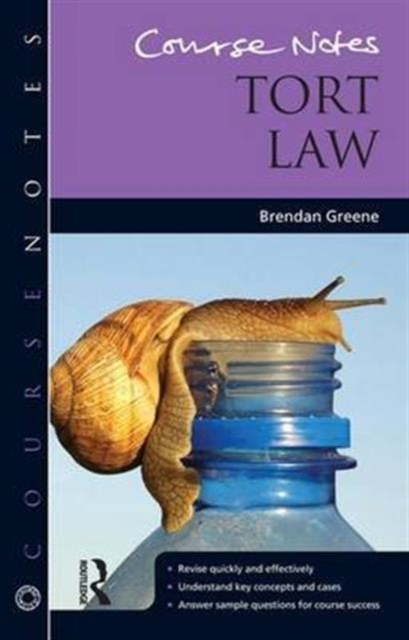 Course Notes: Tort Law, Hardback Book