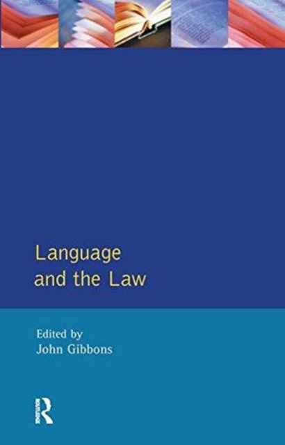 Language and the Law, Hardback Book