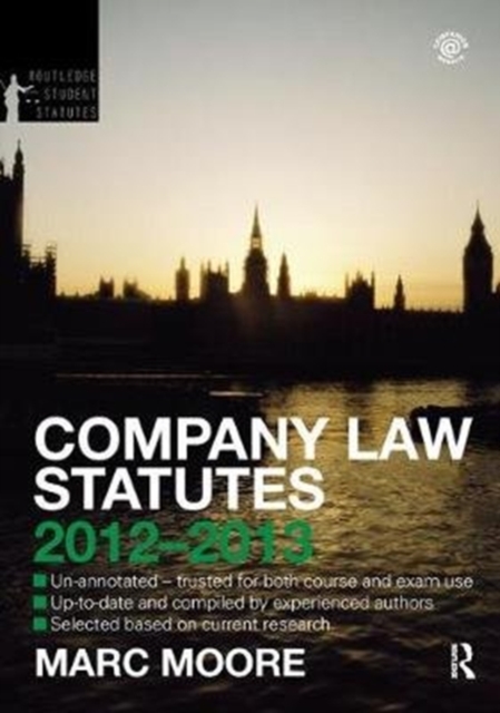 Company Law Statutes 2012-2013, Hardback Book