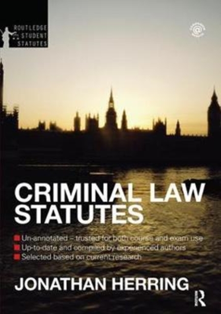 Criminal Law Statutes 2012-2013, Hardback Book