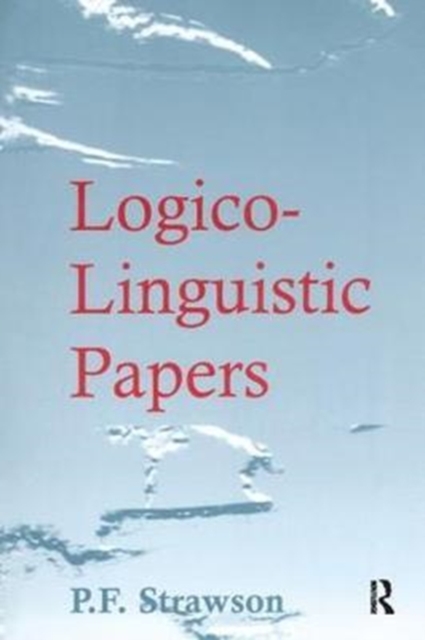 Logico-Linguistic Papers, Hardback Book