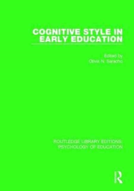 Cognitive Style in Early Education, Hardback Book