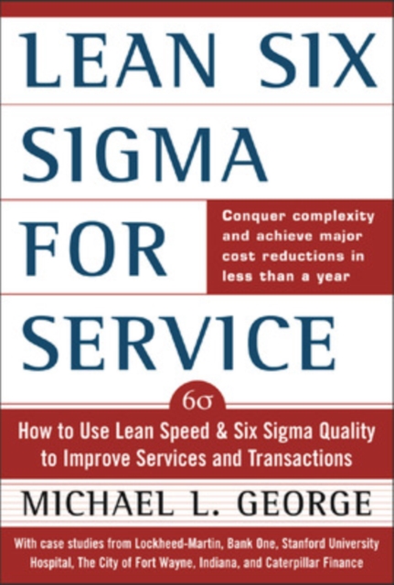 Lean Six Sigma for Service (PB), Paperback / softback Book