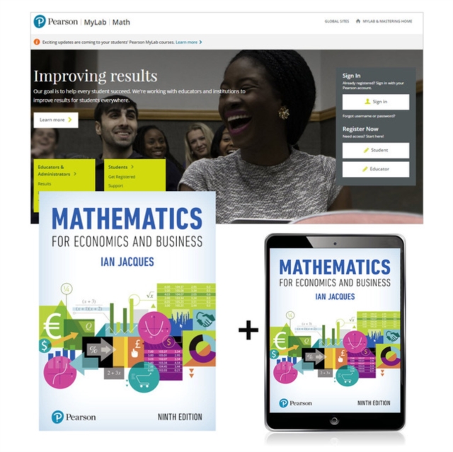 Mathematics for Economics and Business, Global Edition + MyLab Math with Pearson eText (Package), Multiple-component retail product Book