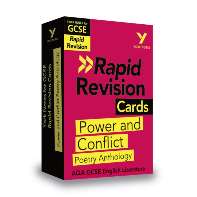 York Notes for AQA GCSE Rapid Revision Cards: Power and Conflict AQA Poetry Anthology catch up, revise and be ready for and 2023 and 2024 exams and assessments, Cards Book