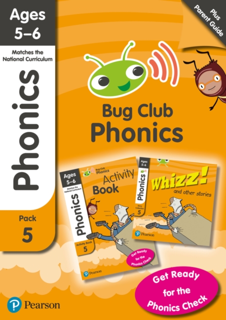 Bug Club Phonics Learn at Home Pack 5, Phonics Sets 13-26 for ages 5-6 (Six stories + Parent Guide + Activity Book), Multiple-component retail product Book